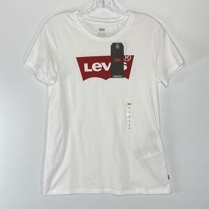 Levi's Logo Classic White Short Sleeve Tshirt Size Small NWT